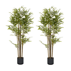 Buy SOGA 2X 120cm Lucky Bamboo Tree Bambusa Vulgaris Artificial Plant w/ 7 Branches Home Accent Decor Online - Home & Living - 1 - AU Depot Free Shipping