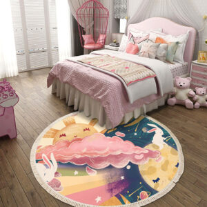 Buy SOGA 2X 120cm Round Tassels Carpet Sky Landscape Clouds Boho Circle Area Rugs, Home Decor Online - Home & Living - 2 - AU Depot Free Shipping