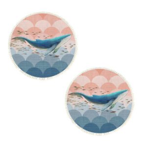 Buy SOGA 2X 120cm Round Tassels Shark Print Area Rugs, Home Decor Online - Home & Living - 1 - AU Depot Free Shipping