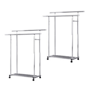 SOGA 2X 120cm Stainless Steel Floor Standing Clothes Rack Durable and Space Saving Laundry Organizer BSXG2528X2 AU Depot Free Shipping SOGA 2X 120cm Stainless Steel Floor-Standing Clothes Rack - Durable and Space-Saving Laundry Organizer - AU DEPOT