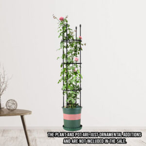 Buy SOGA 2X 133cm 4-Bar Plant Frame Stand Trellis Vegetable Flower Herbs Outdoor Vine Support Garden Rack with Rings Online - Garden - 2 - AU Depot Free Shipping
