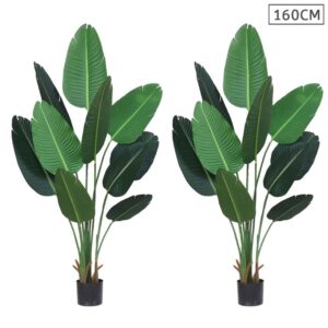 Buy SOGA 2X 160cm Artificial Green Indoor Traveler Banana Fake Decoration Tree Flower Pot Plant Online - Home & Living - 1 - AU Depot Free Shipping