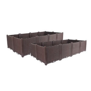 SOGA 2X 160cm Raised Planter Box Vegetable Herb Flower Outdoor Plastic Plants Garden Bed Deepen PlantBox8DX2 AU Depot Free Shipping SOGA 2X 160cm Raised Planter Box Vegetable Herb Flower Outdoor Plastic Plants Garden Bed Deepen - AU DEPOT