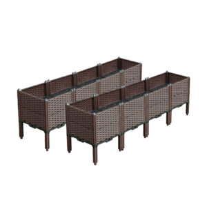 Buy SOGA 2X 160cm Raised Planter Box Vegetable Herb Flower Outdoor Plastic Plants Garden Bed with Legs Deepen Online - Garden, Tools & Hardware - 1 - AU Depot Free Shipping