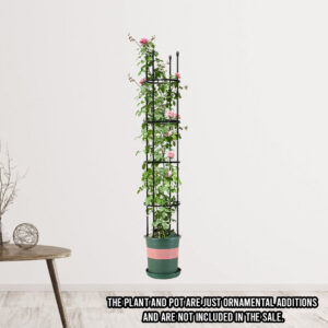 Buy SOGA 2X 163cm 4-Bar Plant Frame Stand Trellis Vegetable Flower Herbs Outdoor Vine Support Garden Rack with Rings Online - Garden - 2 - AU Depot Free Shipping