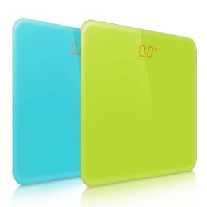 Buy SOGA 2X 180kg Digital Fitness Weight Bathroom Gym Body Glass LCD Electronic Scales Green/Blue Online - home & living > bathroom > bathroom accessories > bathroom scales - 1 - AU Depot Free Shipping