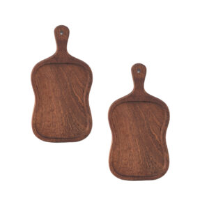 Buy SOGA 2X 18cm Brown Wooden Serving Tray Board Paddle with Handle Home Decor Online - Kitchenware - 1 - AU Depot Free Shipping