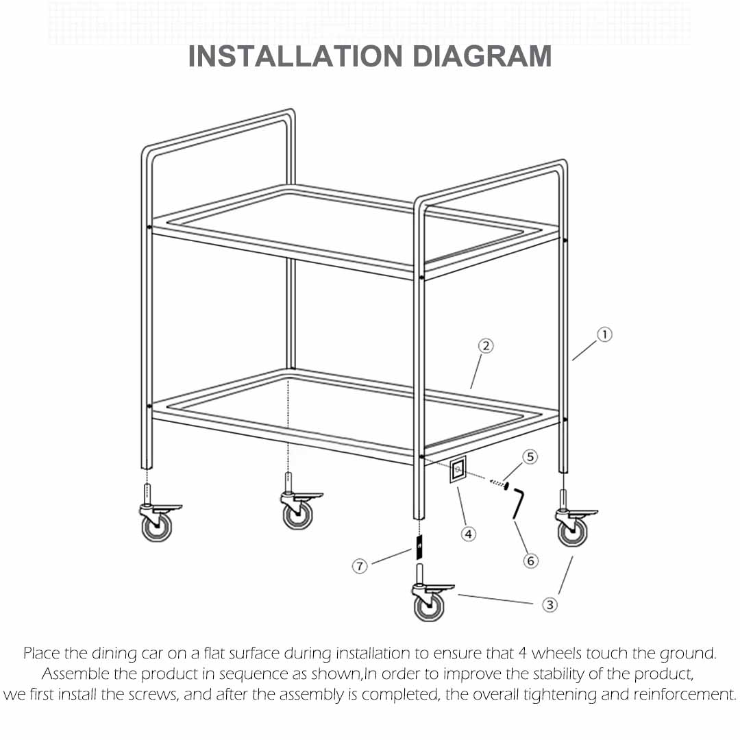 SOGA 2X 2 Tier 86x54x94cm Stainless Steel Kitchen Dinning Food Cart Trolley Utility Round Large - FoodCart1104X2 - Business & Industrial - 8 - AU DEPOT SOGA Buy SOGA 2X 2 Tier 86x54x94cm Stainless Steel Kitchen Dinning Food Cart Trolley Utility Round Large Online - Business & Industrial - 8 - AU Depot Free Shipping
