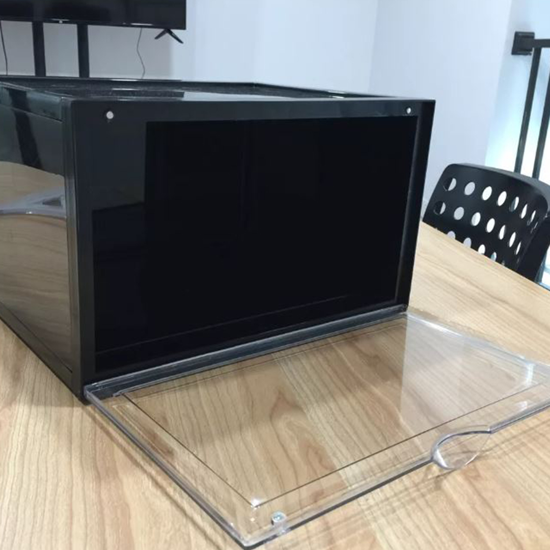 SOGA 2X 2 Tier Black Portable Shoe Organiser Sneaker Footwear Folding Plastic Bin Stackable Storage Box with Magnetic Door - ShoeA8002BLKX2 - Furniture - 5 - AU DEPOT SOGA Buy SOGA 2X 2 Tier Black Portable Shoe Organiser Sneaker Footwear Folding Plastic Bin Stackable Storage Box with Magnetic Door Online - Furniture - 5 - AU Depot Free Shipping