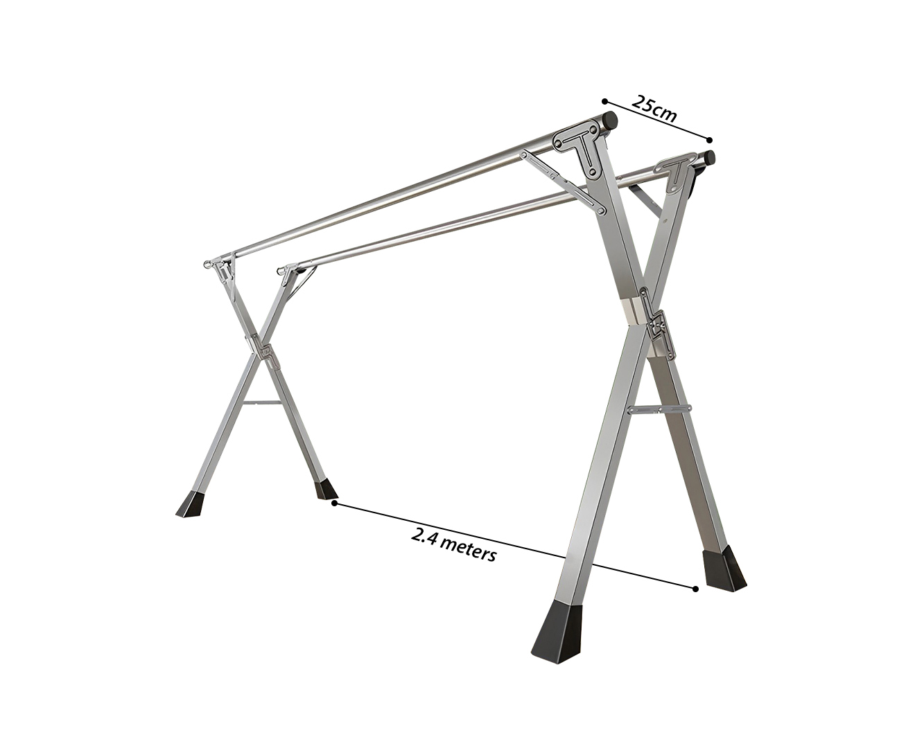 SOGA 2X 2.4m Portable Standing Clothes Drying Rack Foldable Space-Saving Laundry Holder Indoor Outdoor - BSXG2510X2 - Home & Living - 4 - AU DEPOT SOGA Buy SOGA 2X 2.4m Portable Standing Clothes Drying Rack Foldable Space-Saving Laundry Holder Indoor Outdoor Online - Home & Living - 4 - AU Depot Free Shipping