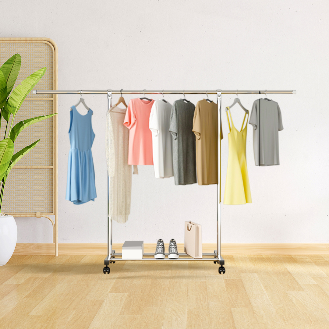 SOGA 2X 200cm Stainless Steel Floor-Standing Clothes Rack - Durable and Space-Saving Laundry Organizer - BSXG2523X2 - Home & Living - 3 - AU DEPOT SOGA Buy SOGA 2X 200cm Stainless Steel Floor-Standing Clothes Rack - Durable and Space-Saving Laundry Organizer Online - Home & Living - 3 - AU Depot Free Shipping