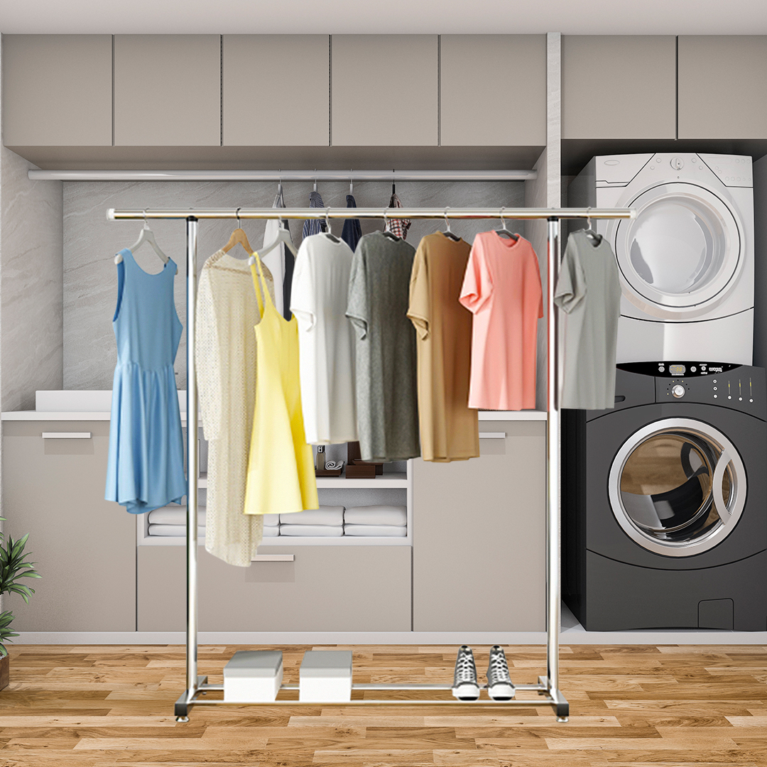 SOGA 2X 200cm Stainless Steel Floor-Standing Clothes Rack - Durable and Space-Saving Laundry Organizer - BSXG2523X2 - Home & Living - 5 - AU DEPOT SOGA Buy SOGA 2X 200cm Stainless Steel Floor-Standing Clothes Rack - Durable and Space-Saving Laundry Organizer Online - Home & Living - 5 - AU Depot Free Shipping