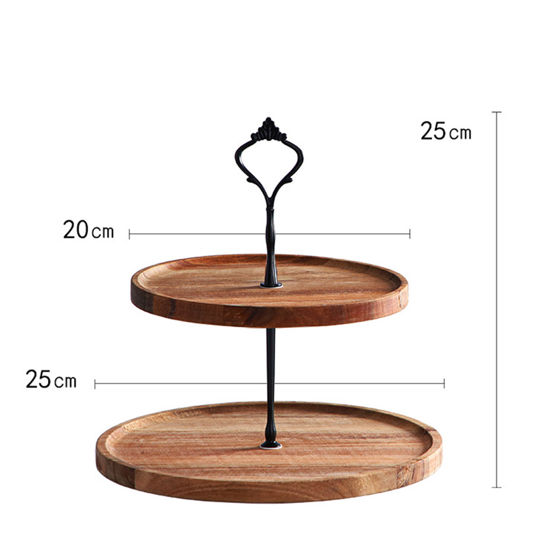 SOGA 2X 20cm 2 Tier Brown Round Wooden Acacia Dessert Tray Cake Snacks Cupcake Stand Buffet Serving Countertop Decor - WodC238X2 - Kitchenware - 2 - AU DEPOT SOGA Buy SOGA 2X 20cm 2 Tier Brown Round Wooden Acacia Dessert Tray Cake Snacks Cupcake Stand Buffet Serving Countertop Decor Online - Kitchenware - 2 - AU Depot Free Shipping