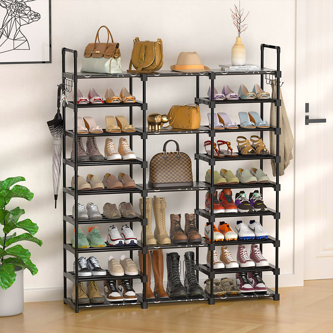 SOGA 2X 21-Shelf Tier Shoe Storage Shelf Space-Saving Caddy Rack Organiser with Handle - Rack0006X2 - Furniture - 3 - AU DEPOT SOGA Buy SOGA 2X 21-Shelf Tier Shoe Storage Shelf Space-Saving Caddy Rack Organiser with Handle Online - Furniture - 3 - AU Depot Free Shipping