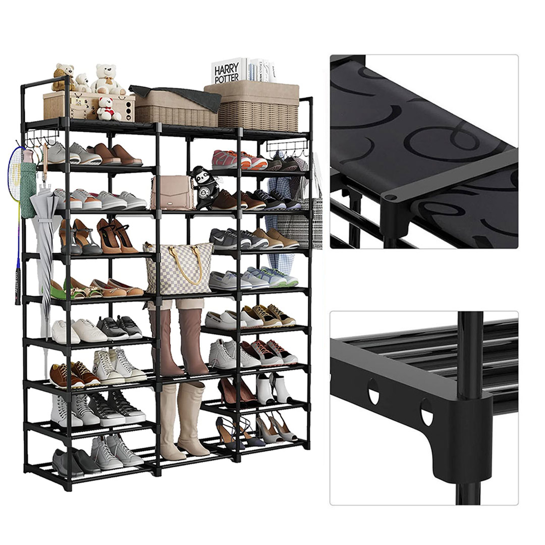 SOGA 2X 21-Shelf Tier Shoe Storage Shelf Space-Saving Caddy Rack Organiser with Handle - Rack0006X2 - Furniture - 7 - AU DEPOT SOGA Buy SOGA 2X 21-Shelf Tier Shoe Storage Shelf Space-Saving Caddy Rack Organiser with Handle Online - Furniture - 7 - AU Depot Free Shipping