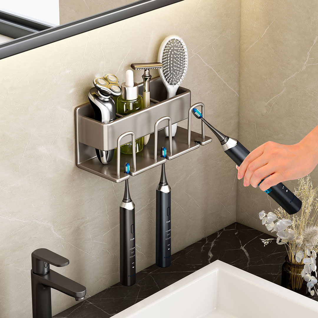 SOGA 2X 21cm Wall-Mounted Bathroom Storage Organiser Space Saving Adhesive Shelf Rack - TAN1002X2 - Home - 3 - AU DEPOT SOGA Buy SOGA 2X 21cm Wall-Mounted Bathroom Storage Organiser Space Saving Adhesive Shelf Rack Online - Home - 3 - AU Depot Free Shipping