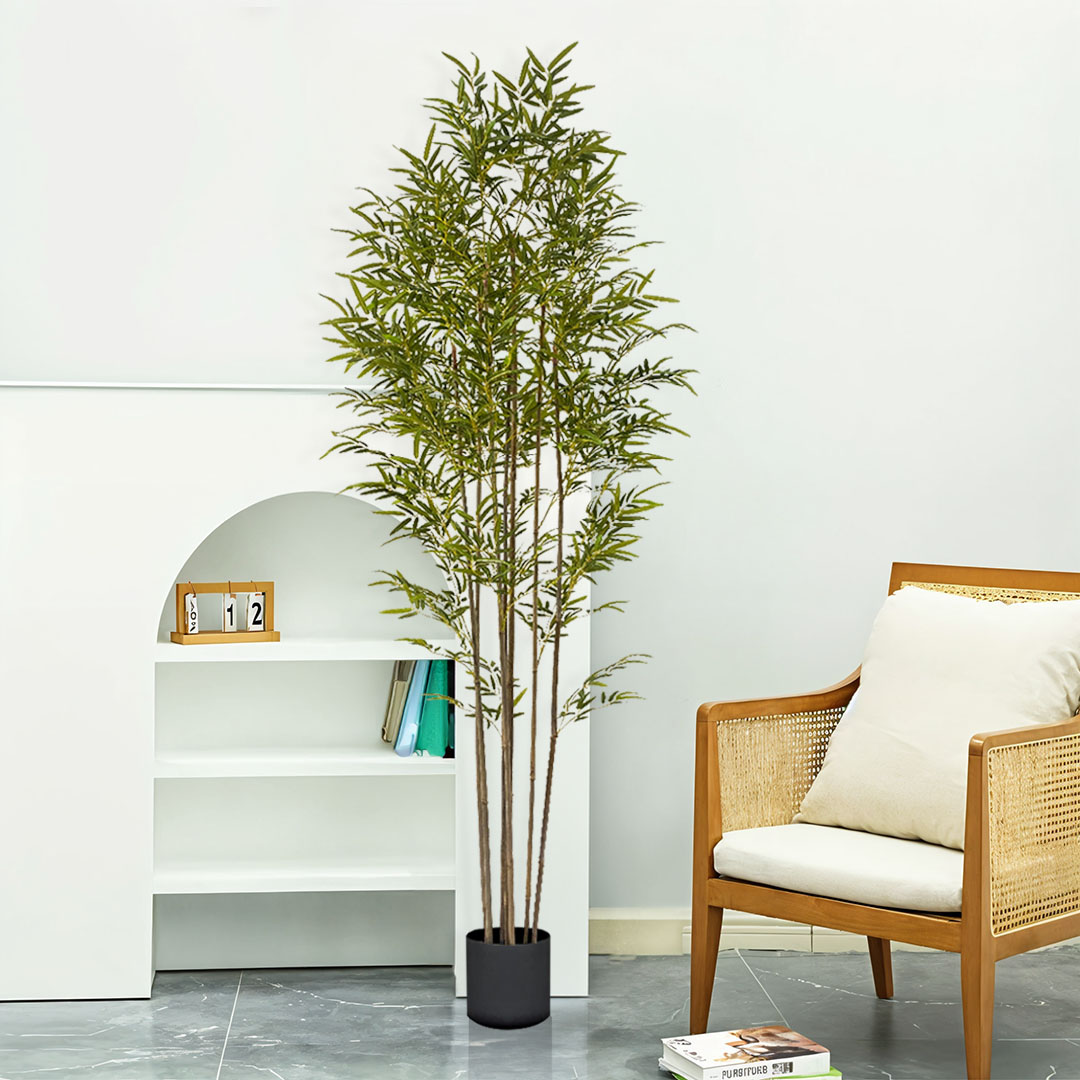 SOGA 2X 240cm Lucky Bamboo Tree Bambusa Vulgaris Artificial Plant w/ 7 Branches Home Accent Decor - APlantFHZ24X2 - Home & Living - 3 - AU DEPOT SOGA Buy SOGA 2X 240cm Lucky Bamboo Tree Bambusa Vulgaris Artificial Plant w/ 7 Branches Home Accent Decor Online - Home & Living - 3 - AU Depot Free Shipping