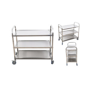 Buy SOGA 2X 3 Tier 75x40x83.5cm Stainless Steel Kitchen Dinning Food Cart Trolley Utility Size Small Online - Business & Industrial - 2 - AU Depot Free Shipping
