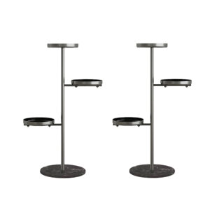 Buy SOGA 2X 3 Tier Black Round Plant Stand Flowerpot Tray Display Living Room Balcony Metal Decorative Shelf Online - Home & Living - 1 - AU Depot Free Shipping