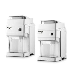 Buy SOGA 2X 300 Watts Electric Ice Shaver Crusher Slicer Snow Cone Maker Commercial Tabletop Machine 120kgs/h White Online - Electronics & Appliances - 1 - AU Depot Free Shipping