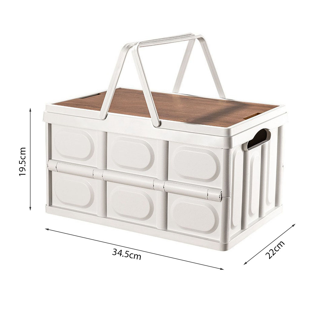 SOGA 2X 34.5 cm 18L White Car & Camping Foldable Storage Box Crate Stackable Container with Handle - StorageBox3706X2 - Furniture - 6 - AU DEPOT SOGA Buy SOGA 2X 34.5 cm 18L White Car & Camping Foldable Storage Box Crate Stackable Container with Handle Online - Furniture - 6 - AU Depot Free Shipping