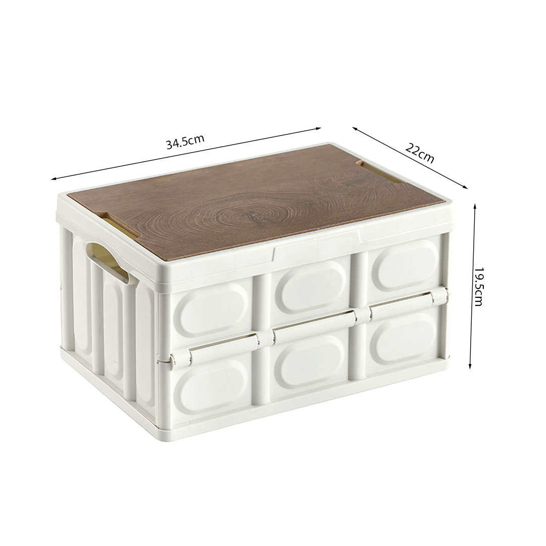 SOGA 2X 34.5x22cm 18L White Car & Camping Foldable Storage Box Crate Stackable Container No Handle - StorageBox3700X2 - Furniture - 7 - AU DEPOT SOGA Buy SOGA 2X 34.5x22cm 18L White Car & Camping Foldable Storage Box Crate Stackable Container No Handle Online - Furniture - 7 - AU Depot Free Shipping