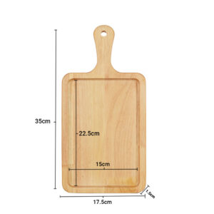 Buy SOGA 2X 35cm Rectangle Premium Wooden Oak  Food Serving Tray Charcuterie Board Paddle Home Decor Online - Kitchenware - 2 - AU Depot Free Shipping