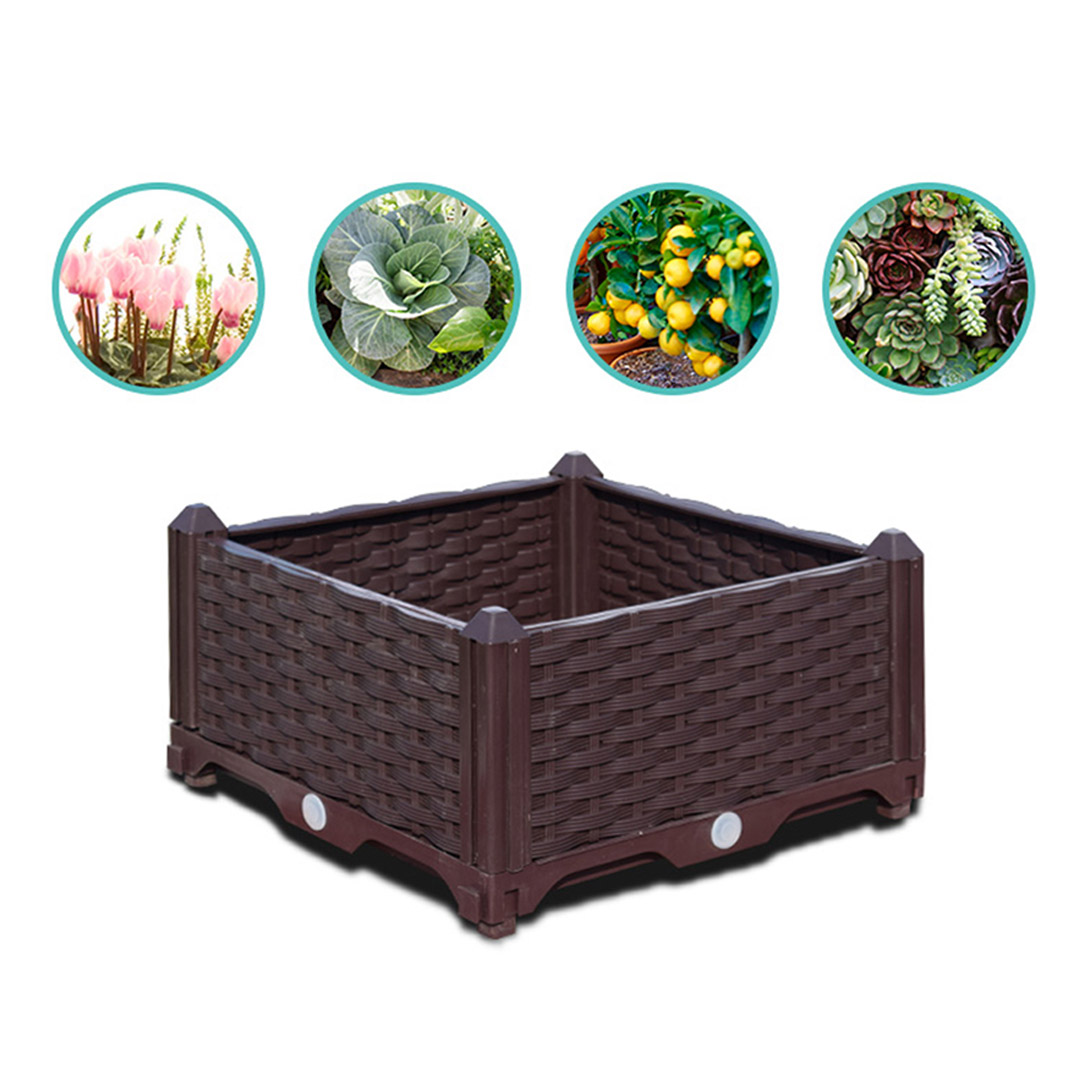 SOGA 2X 40cm Raised Planter Box Vegetable Herb Flower Outdoor Plastic Plants Garden Bed with Legs - PlantBox1EX2 - Garden, Tools & Hardware - 4 - AU DEPOT SOGA Buy SOGA 2X 40cm Raised Planter Box Vegetable Herb Flower Outdoor Plastic Plants Garden Bed with Legs Online - Garden, Tools & Hardware - 4 - AU Depot Free Shipping
