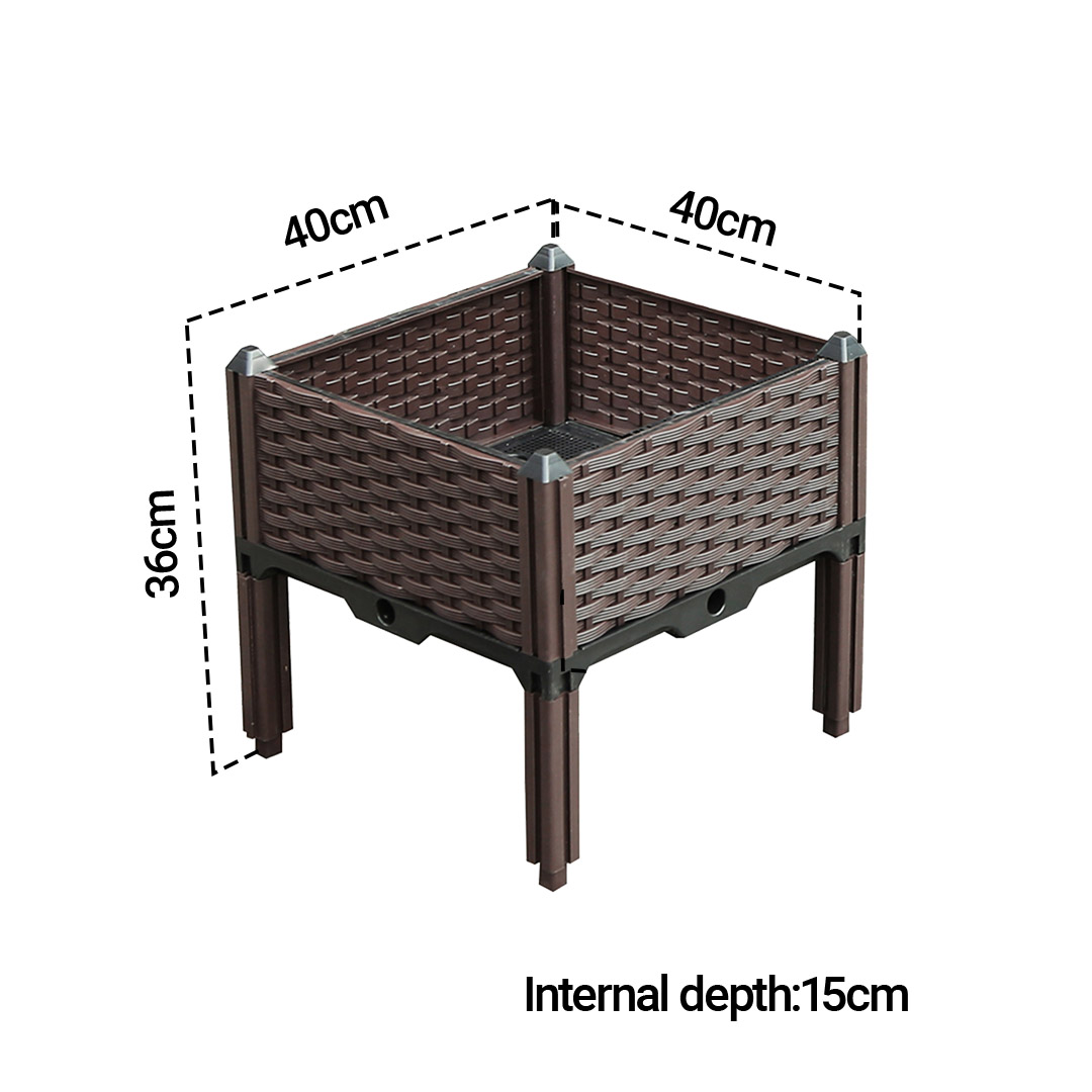 SOGA 2X 40cm Raised Planter Box Vegetable Herb Flower Outdoor Plastic Plants Garden Bed with Legs - PlantBox1EX2 - Garden, Tools & Hardware - 5 - AU DEPOT SOGA Buy SOGA 2X 40cm Raised Planter Box Vegetable Herb Flower Outdoor Plastic Plants Garden Bed with Legs Online - Garden, Tools & Hardware - 5 - AU Depot Free Shipping