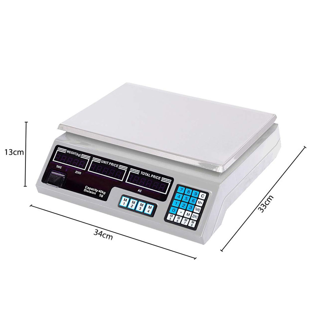 SOGA 2X 40kg Digital Commercial Kitchen Scales Shop Electronic Weight Scale Food White - Scale40kgWHTX2 - home & living > kitchen & dining > kitchen tools & utensils > kitchen scales - 6 - AU DEPOT SOGA Buy SOGA 2X 40kg Digital Commercial Kitchen Scales Shop Electronic Weight Scale Food White Online - home & living > kitchen & dining > kitchen tools & utensils > kitchen scales - 6 - AU Depot Free Shipping