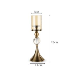 Buy SOGA 2X 43cm Glass Candle Holder Candle Stand Glass/Metal Online - Home & Living - 2 - AU Depot Free Shipping