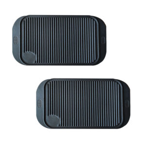 Buy SOGA 2X 47cm Cast Iron Ridged Griddle Hot Plate Grill Pan BBQ Stovetop Online - Home & Living - 1 - AU Depot Free Shipping