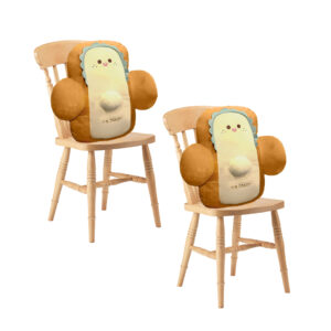 Buy SOGA 2X 48cm Cute Face Toast Bread Cushion Stuffed Car Seat Plush Cartoon Back Support Pillow Home Decor Online - Furniture - 1 - AU Depot Free Shipping