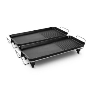 Buy SOGA 2X 48cm Electric BBQ Grill Teppanyaki Tough Non-Stick Surface Hot Plate Kitchen 3-5 Person Online - electronics & appliances > appliances > small kitchen appliances > benchtop cooking > sandwich presses & grills - 1 - AU Depot Free Shipping