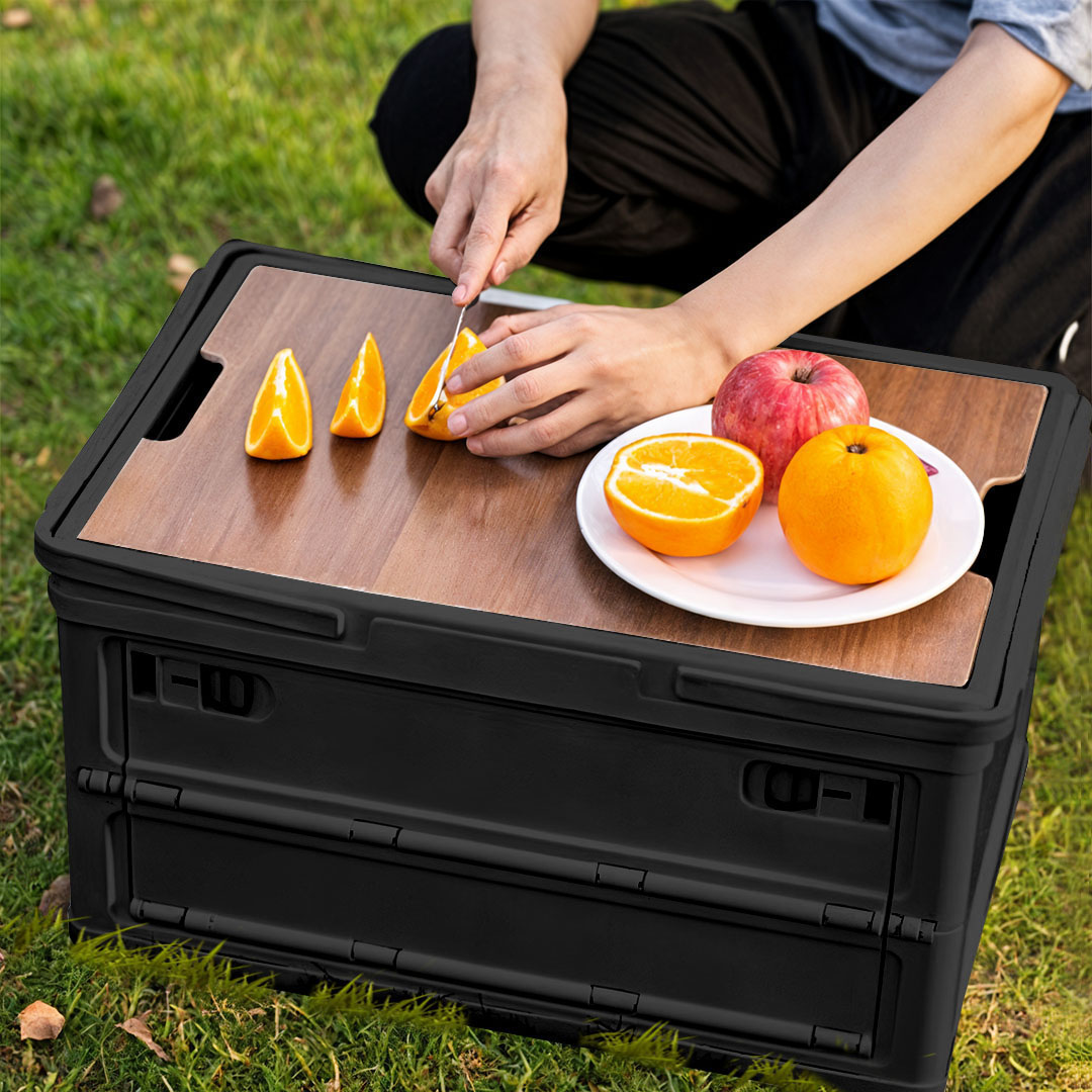 SOGA 2X 52.5cm 55L Black Car & Camping Foldable Storage Box Crate Stackable Container with Handle - StorageBox3711X2 - Furniture - 9 - AU DEPOT SOGA Buy SOGA 2X 52.5cm 55L Black Car & Camping Foldable Storage Box Crate Stackable Container with Handle Online - Furniture - 9 - AU Depot Free Shipping