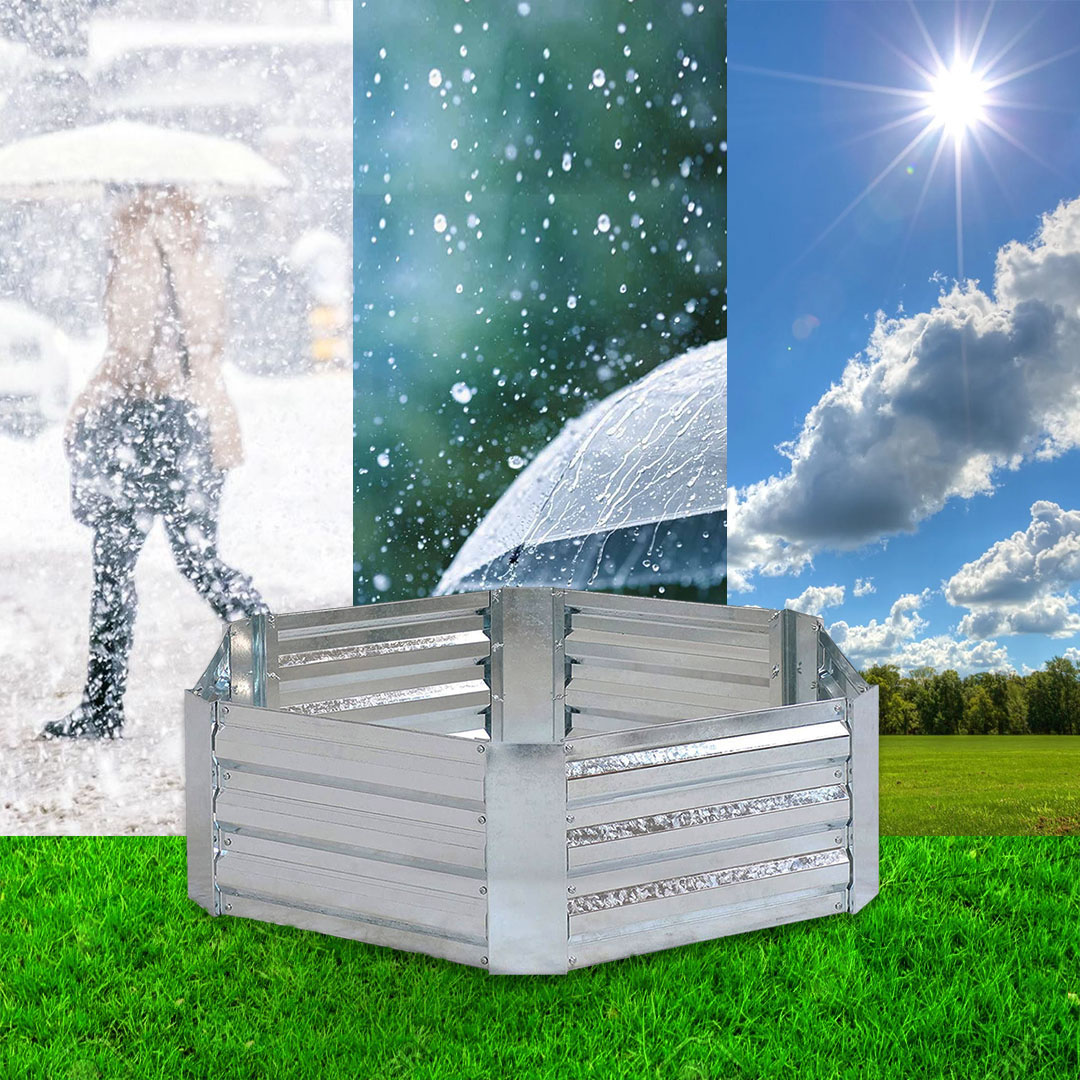 SOGA 2X 60cm Hexagon Shape Galvanised Raised Garden Bed Vegetable Herb Flower Outdoor Planter Box - MetalBSil519X2 - Garden, Tools & Hardware - 5 - AU DEPOT SOGA Buy SOGA 2X 60cm Hexagon Shape Galvanised Raised Garden Bed Vegetable Herb Flower Outdoor Planter Box Online - Garden, Tools & Hardware - 5 - AU Depot Free Shipping