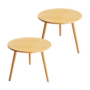 SOGA 2X 60x60cm Walnut Small Side Coffee Table Living Room Balcony Home Dcor Style TableTea22X2 AU Depot Free Shipping SOGA 2X 60x60cm Walnut Small Side Coffee Table Living Room Balcony Home D?cor Style - AU DEPOT