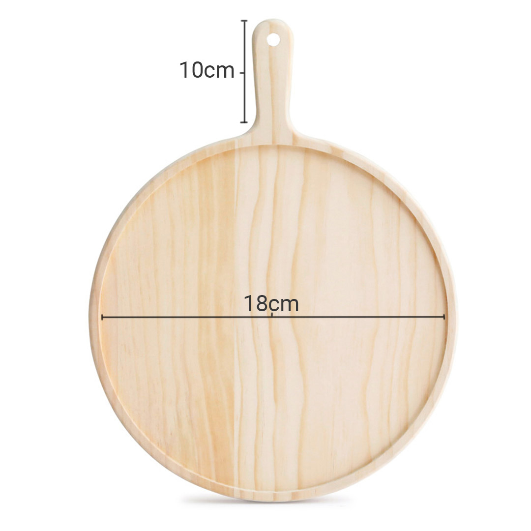 SOGA 2X 7 inch Round Premium Wooden Pine Food Serving Tray Charcuterie Board Paddle Home Decor - WodB107X2 - Kitchenware - 2 - AU DEPOT SOGA Buy SOGA 2X 7 inch Round Premium Wooden Pine Food Serving Tray Charcuterie Board Paddle Home Decor Online - Kitchenware - 2 - AU Depot Free Shipping