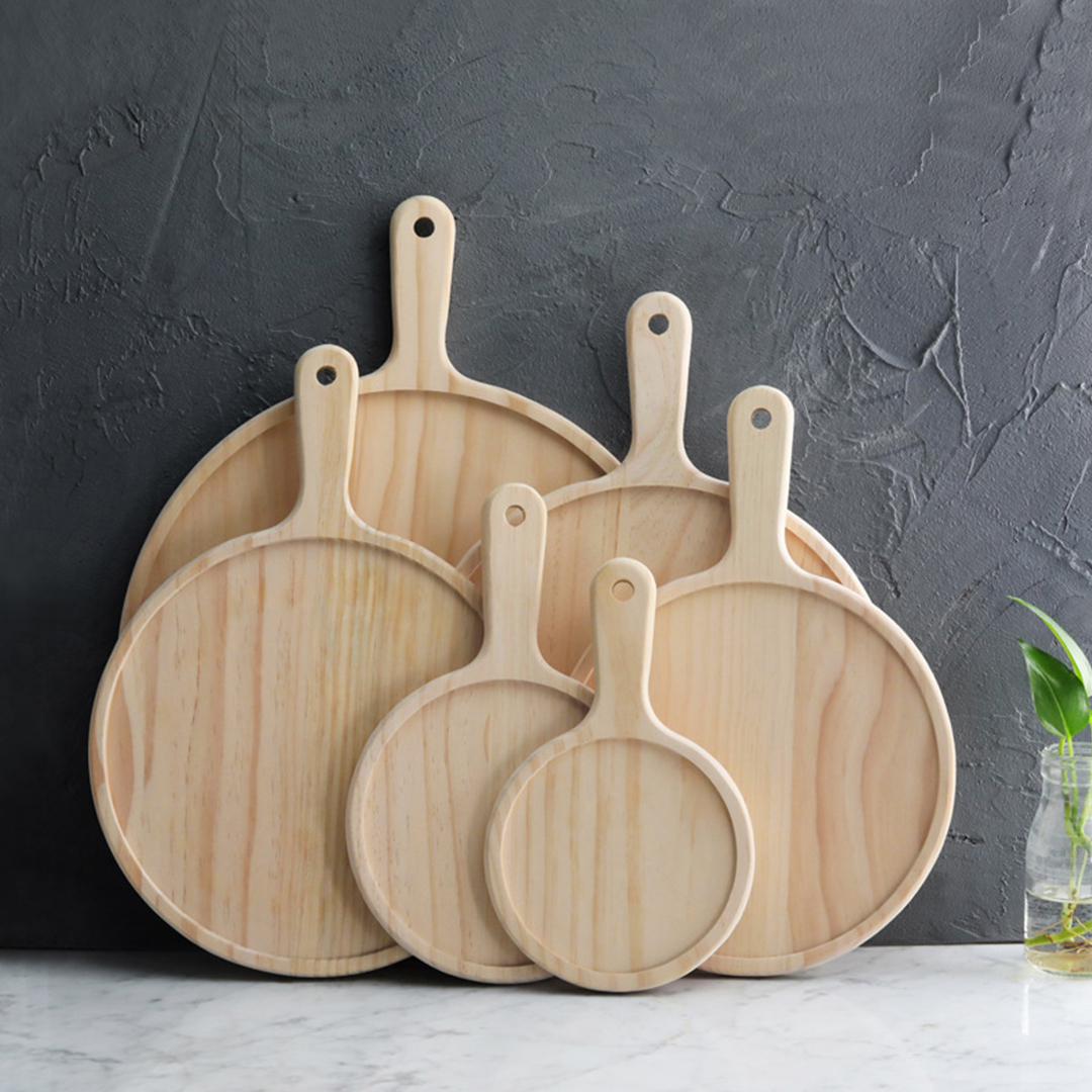 SOGA 2X 7 inch Round Premium Wooden Pine Food Serving Tray Charcuterie Board Paddle Home Decor - WodB107X2 - Kitchenware - 8 - AU DEPOT SOGA Buy SOGA 2X 7 inch Round Premium Wooden Pine Food Serving Tray Charcuterie Board Paddle Home Decor Online - Kitchenware - 8 - AU Depot Free Shipping