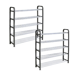 SOGA 2X 71x21cm 5 Layer Shoes and Slippers Organizer Rack Space Saving Shoe Storage Solution for Home Office Rack0022X2 AU Depot Free Shipping SOGA 2X 71x21cm 5 Layer Shoes and Slippers Organizer Rack Space Saving Shoe Storage Solution for Home Office - AU DEPOT