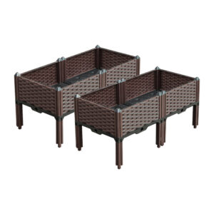 Buy SOGA 2X 80cm Raised Planter Box Vegetable Herb Flower Outdoor Plastic Plants Garden Bed with Legs Online - Garden, Tools & Hardware - 1 - AU Depot Free Shipping