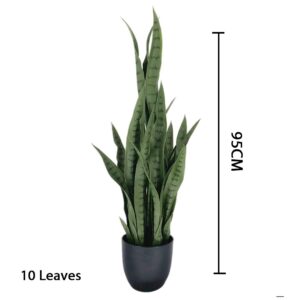 Buy SOGA 2X 95cm Sansevieria Snake Artificial Plants with Black Plastic Planter Greenery, Home Office Decor Online - Home & Living - 2 - AU Depot Free Shipping
