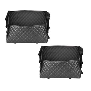 SOGA 2X Black Leather Car Storage Portable Hanging Organizer Backseat Multi Purpose Interior Accessories Bag CarStorageBag312X2 AU Depot Free Shipping SOGA 2X Black Leather Car Storage Portable Hanging Organizer Backseat Multi-Purpose Interior Accessories Bag - AU DEPOT