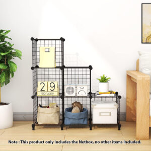 Buy SOGA 2X Black Portable 6-Cube 3 Column Storage Organiser Foldable DIY Modular Grid Space Saving Shelf Online - Furniture - 2 - AU Depot Free Shipping