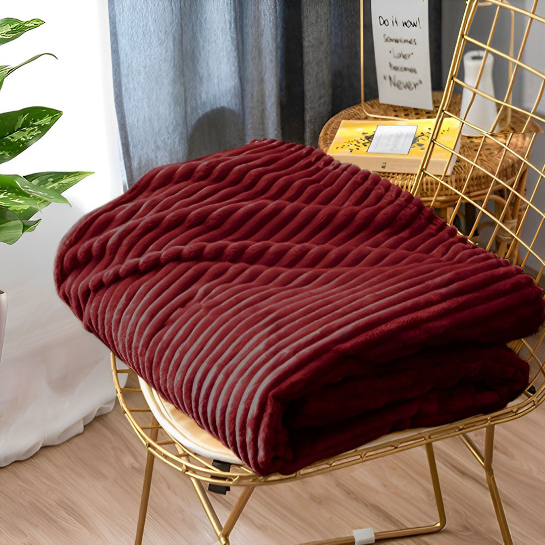 SOGA 2X Burgundy Throw Blanket Warm Cozy Striped Pattern Thin Flannel Coverlet Fleece Bed Sofa Comforter - Blanket318X2 - Home - 10 - AU DEPOT SOGA Buy SOGA 2X Burgundy Throw Blanket Warm Cozy Striped Pattern Thin Flannel Coverlet Fleece Bed Sofa Comforter Online - Home - 10 - AU Depot Free Shipping