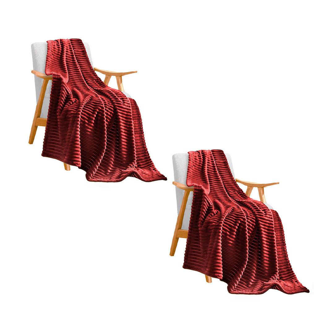 SOGA 2X Burgundy Throw Blanket Warm Cozy Striped Pattern Thin Flannel Coverlet Fleece Bed Sofa Comforter - Blankets - Blanket318X2 1 SOGA 2X Burgundy Throw Blanket Warm Cozy Striped Pattern Thin Flannel Coverlet Fleece Bed Sofa Comforter - AU DEPOT Buy SOGA 2X Burgundy Throw Blanket Warm Cozy Striped Pattern Thin Flannel Coverlet Fleece Bed Sofa Comforter Online - Home - 1 - AU Depot Free Shipping