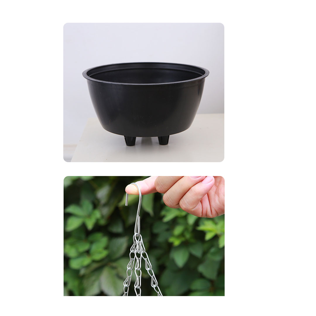 SOGA 2X Coffee Small Hanging Resin Flower Pot Self Watering Basket Planter Outdoor Garden Decor - HangPot11CofX2 - Home & Living - 2 - AU DEPOT SOGA Buy SOGA 2X Coffee Small Hanging Resin Flower Pot Self Watering Basket Planter Outdoor Garden Decor Online - Home & Living - 2 - AU Depot Free Shipping