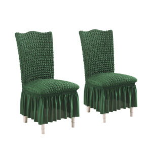 Buy SOGA 2X Dark Green Chair Cover Seat Protector with Ruffle Skirt Stretch Slipcover Wedding Party Home Decor Online - Home - 1 - AU Depot Free Shipping