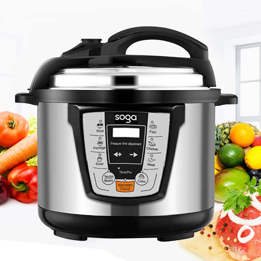 SOGA 2X Electric Stainless Steel Pressure Cooker 12L 1600W Multicooker 16 - 16ElectricPressureCooker12LX2 - Electronics & Appliances - 6 - AU DEPOT SOGA Buy SOGA 2X Electric Stainless Steel Pressure Cooker 12L 1600W Multicooker 16 Online - Electronics & Appliances - 6 - AU Depot Free Shipping