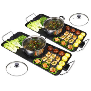 SOGA 2X Electric Steamboat Asian Hot Pot Soup Maker Fondue Teppanyaki Hotpot Grill KoreanBBQPlate68CMWithPotX2 AU Depot Free Shipping SOGA 2X Electric Steamboat Asian Hot Pot Soup Maker Fondue Teppanyaki Hotpot Grill - AU DEPOT